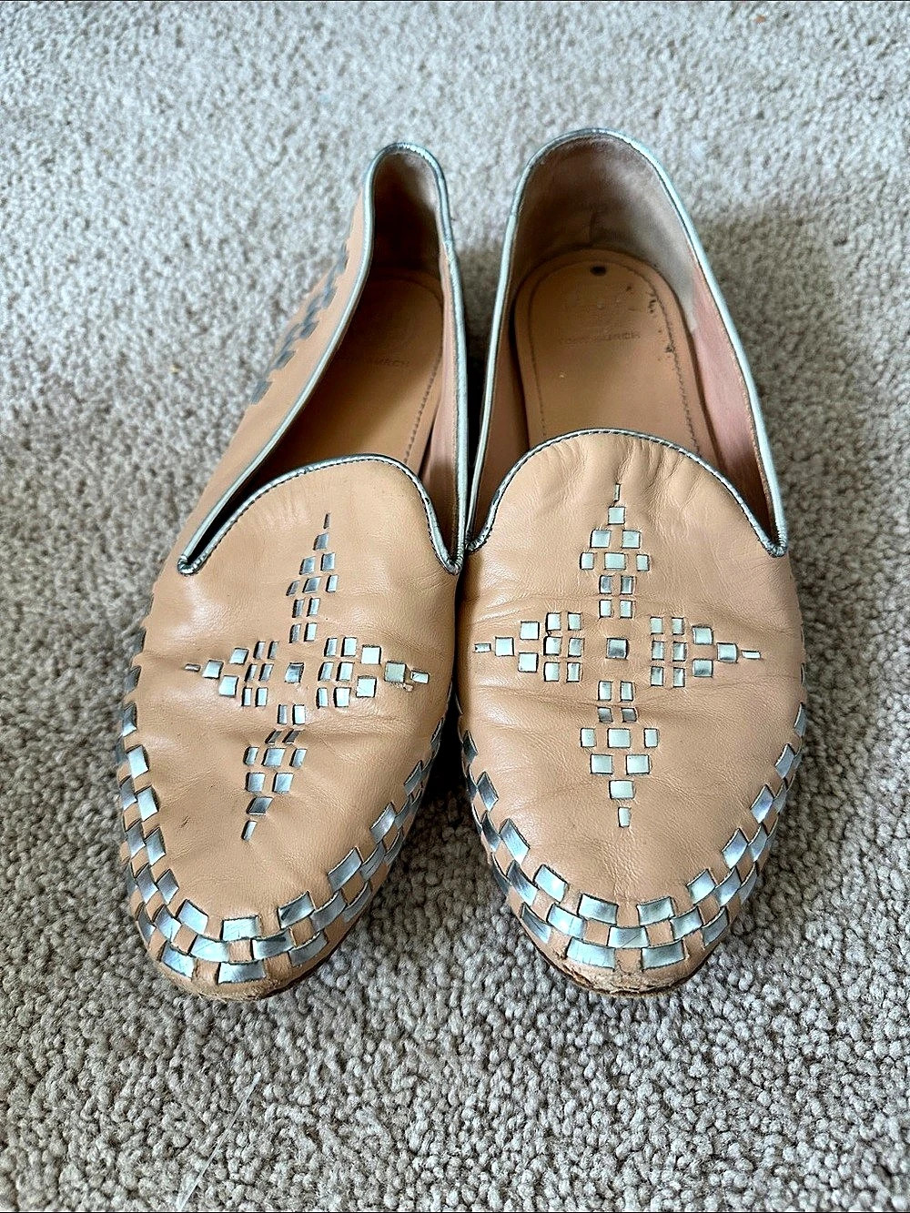 Tory Burch Women's Embellished Brown Flats size 8